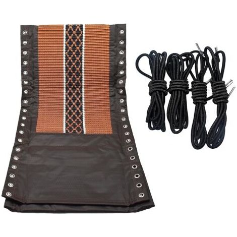 Telo di ricambio per lettino prendisole con 4 cordini elastici - Kit di riparazione per lettino prendisole (160 x 43 cm)