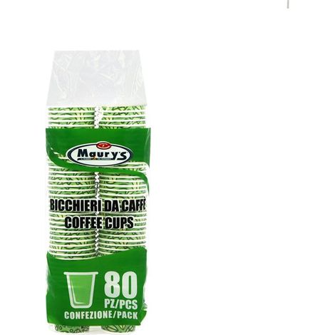 MAURY'S BICCHIERI DI CARTA 80CC 80PZ ECO
