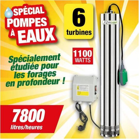 Pompe de Puit 1100W - 65m de Refoulement - Avec Flotteur - Performance Optimale - D-Work