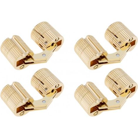 Bisagras invisibles de latón de 12 mm (4 piezas) - Bisagras ocultas de 180° para muebles, ideales para cajas de joyería y manualidades (1/5)