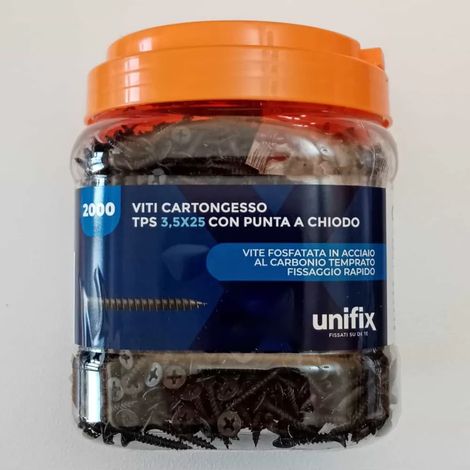 VITI PER CARTONGESSO 3,5x25 BARATTOLO DA PZ.2000 -UNIFIX (1/5)
