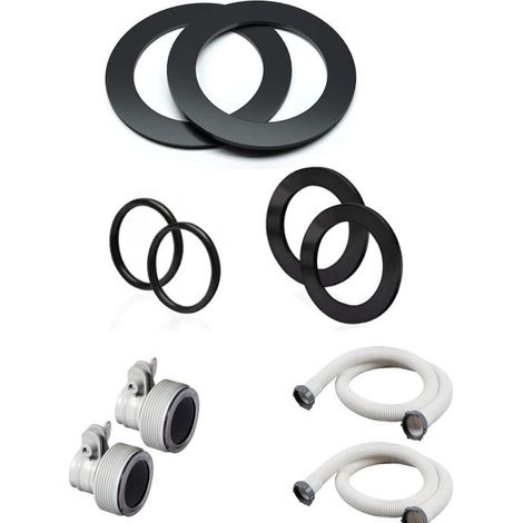 Ensemble de 10 pièces pour piscine et spa : raccords et vannes, filtre à piston, pompe de piscine, adaptateur de tuyau de piscine, tuyaux de rechange. (1/5)