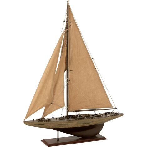 Voilier Déco en Bois "Harrison" 94cm Marron