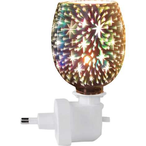 Lámpara de aceite decorativa de cristal 3D, quemador de cera eléctrico, lámpara de incienso para el hogar y la oficina, difusor de aromas. (1/5)