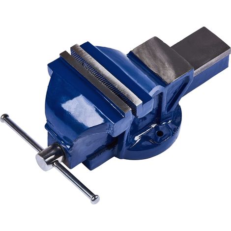 150mm (6") Fixed bench vice with anvil - D4200