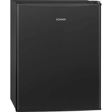 Réfrigérateur 58L noir – 2 étagères en verre amovibles – Plage de température 0°C à +8°C – Niveau sonore 39 dB – Classe climatique N/ST – Bomann (1/6)