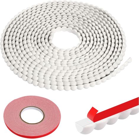 Flexible Molding Trim 5m Peel and Stick Wall Moulding 3D Pearl Shape Peel and Stick Moulding Wall Trim for Kitchen Cabinet Mirrors and Tile Edges