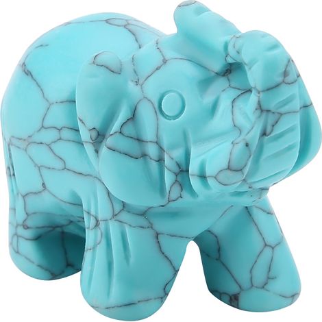 Figurine Éléphant en Pierre Naturelle Sculptée 1,5 Pouce, Décoration Intérieure Cristal, Article de Décoration Maison (02) (1/5)