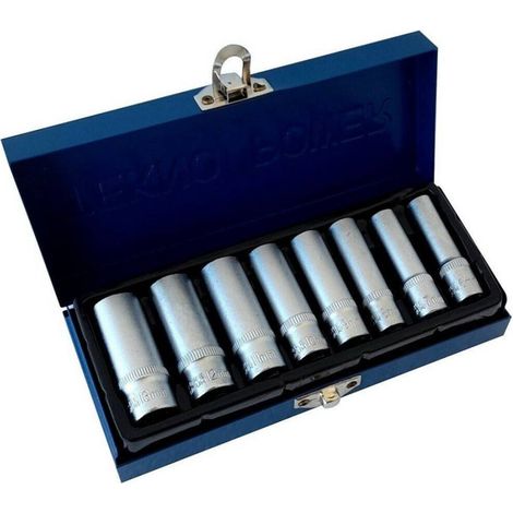 Clé à Douille Longue 1/4 Chrome Vanadium 6 - 13 Mm 8 Pièces Bougies D'allumage