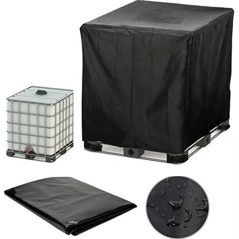 Housse pour tonneau de pluie (120x100x116 cm), pour les citernes pluviales extérieures, housse anti-UV, housse anti-poussière, housse pour citernes pluviales (1/4)