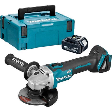 Makita – Meuleuse d'angle 125mm 18V – Moteur sans charbon – Contrôle automatique de la vitesse – Coffret avec 1 batterie 3Ah (1/4)