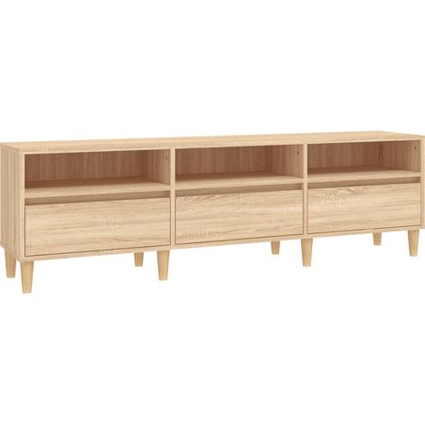 vidaXL TV Cabinet Sonoma Oak 150x30x44,5 cm Engineered Wood (1/5)