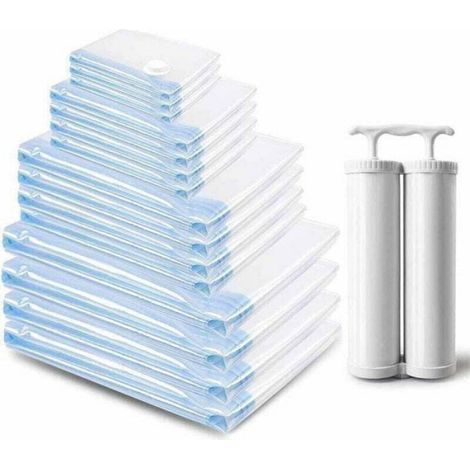 Sacs Sous Vide - Matelas - 130 x 210 cm - PA PE - Pour Rangement Compact de Matelas en Latex ou Mousse - 1 Pièce (1/4)