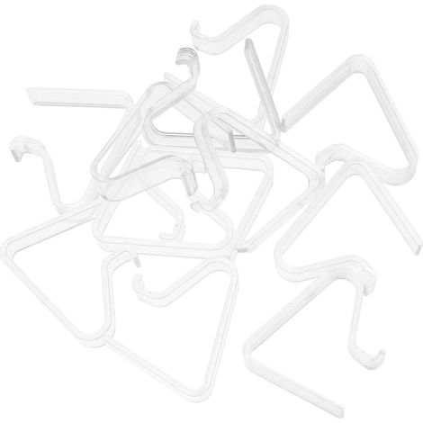 Garneck Lot de 12 pinces à nappe en plastique transparent (1/5)