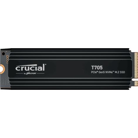SSDCRUCIALT7051TBM.2PCIe Gen5NVMeVelocidad de escritura 10200 MBytes/segVelocidad de lectura 13600 MBytes/segTBW 600 TB