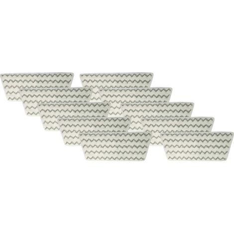 vhbw 10x Wischbezug kompatibel mit Vileda Steam XXL Dampfreiniger, Dampfmop - Mikrofaser Grau Weiß