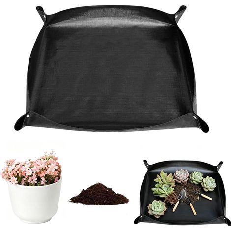 Tapis de plantation 100 x 100 cm imperméable anti fuite tapis de rempotage de plantes tapis pliable rempotter semis changement sol (1/5)