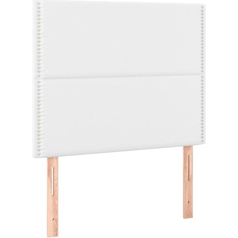 Maison Exclusive - Tête de lit blanche 100 x 5 x 118/128 cm similicuir (1/5)