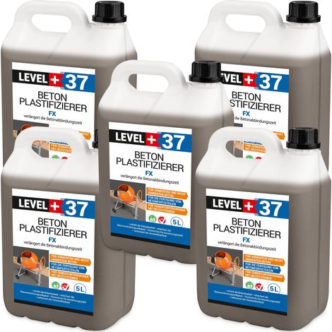 LEVEL+ Betonverflüssiger Estrichzusatz Beton-Zusatzmittel Plastifizierer L+37 - 25L