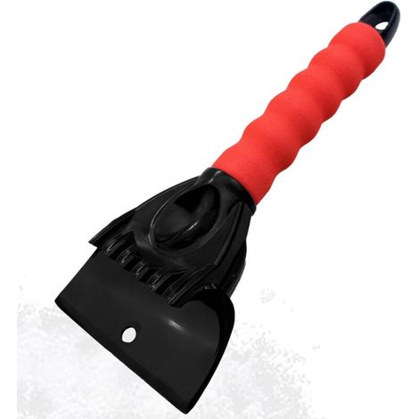 1 Pcs Car Ice Scraper, Snow Remover Ice Scraper, Car Windshield Scraper, Car Window Scraper, Car Windshield Squeegee, with Red Non-Slip Handle, for Snow Removal and Defrosting
