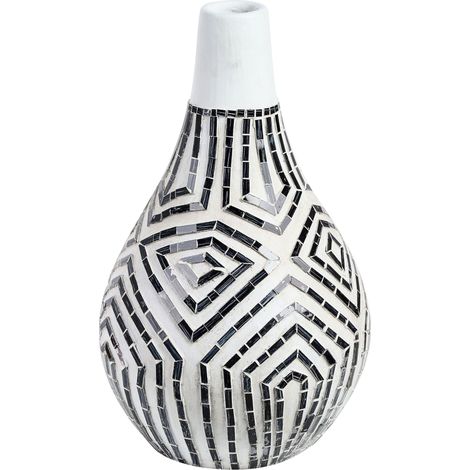 Decorative Vase OMBILIN Ceramic 50 cm White