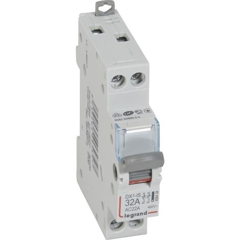 Interrupteur-sectionneur DX³-IS 2P 400 V 32 A 1 module. LEGRAND 406434