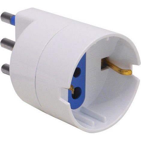 20PZ ADATTATORE SEMPLICE IN BLISTER 2P+T spina 16A/ presa schuko 10A