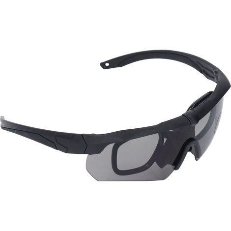 Lunettes de protection contre les impacts pour le cyclisme en extérieur, avec verres interchangeables jaunes transparents (1/5)