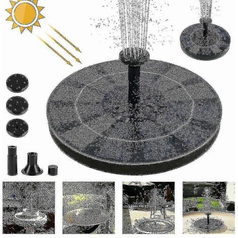 Fontaine solaire flottante de 1,4 W avec pompe à eau, par Aespa, idéale pour la décoration de la maison et du jardin.