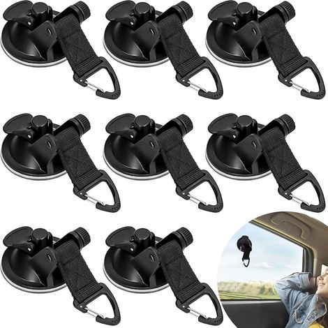 8 Pièces Ancre à Ventouse, Ventouse d'ancrage Multifonctionnel Ancre à Ventouse Robuste pour Auvents Latéraux de Voiture/Tentes/Camping Car/Auvents/Tentes/Bâches