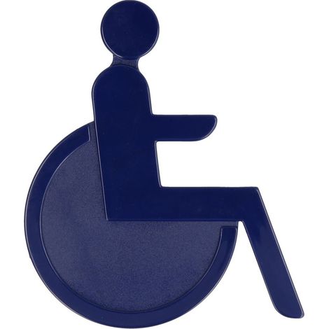 Pictogramme Nylon-Line personne invalide bleu foncé