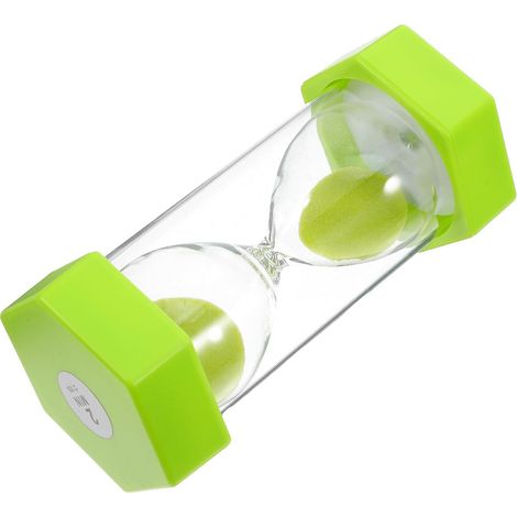 Sablier Minuteur 2 Vert Clair, Petit Hexagone en Verre (1/5)