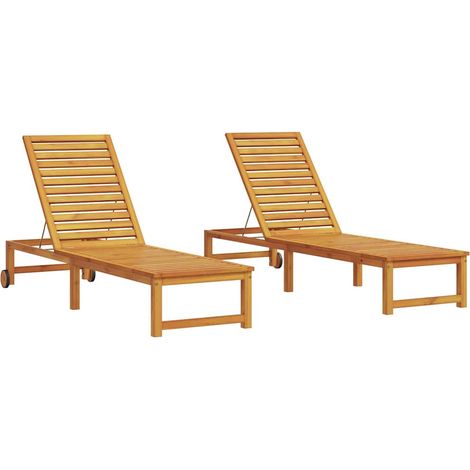 Maison Exclusive - Sonnenliege 2 pcs Braun 202 x 53 x 89 cm Massi