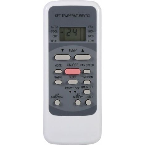 Telecomando per condizionatori d'aria serie R51: R51/E, R51/CE, R51M/CE, R51D/E, R51M/BGE, R51M/BGE, con orologio integrato e timer di accensione/spegnimento.