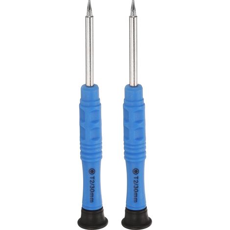 2 pièces T2 Torx Mini Tournevis Tête Torx 3mm Bleu (1/5)