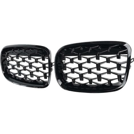 Parrilla delantera de diamante para coche, parrilla de riñón cromada, accesorios para coche BMW E70 E71 E72 X5 X6 2007-2013 Negro (1/5)