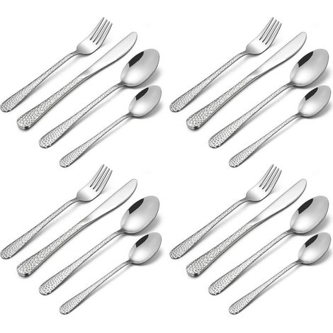 Kinderbesteck Set 16-teilig Edelstahl mit Hammergriff ab 3 Jahre (1/5)