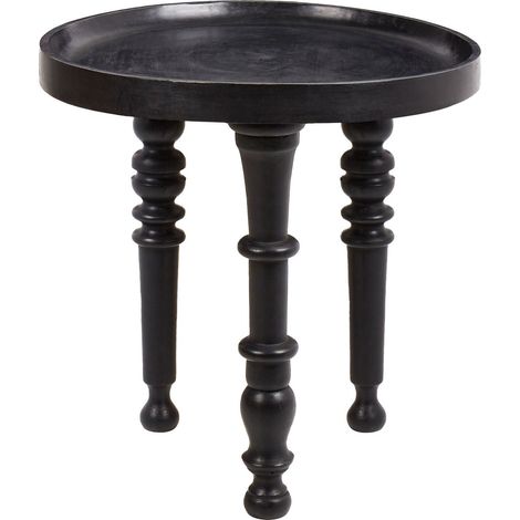 Beistelltisch LEETON Mango Holz Schwarz