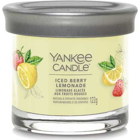 Candela Yankee Candle al gusto di limonata ai frutti di bosco ghiacciati, in bicchiere da 122 g.