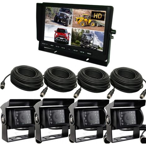 Set di monitor AHD da 10'', 4 telecamere QUAD 720P, cavi (1/5)