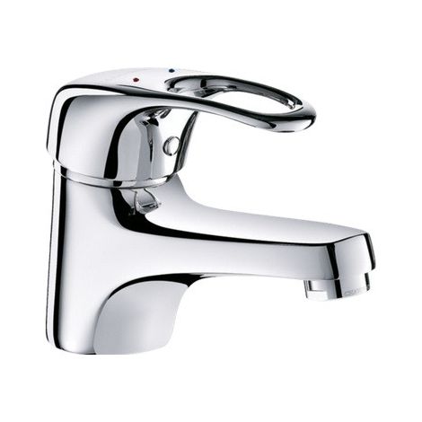 Mitigeur de lavabo mécanique Delabie H.40 L.115 en laiton chromé sans tirette, modèle 2221