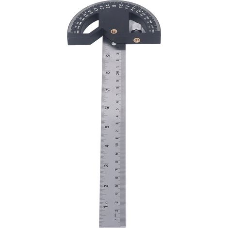 Rapporteur d'angle pour la menuiserie, règle d'angle pour la mesure et le traçage des bords du bois, 30,5 cm (12 pouces) (1/5)