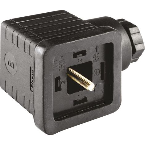Connecteur pour électrovanne, Femelle, 2P+E, Montage sur câble 10A, 250 V c.a., PG11 ( Prix pour Paquet de 5 )