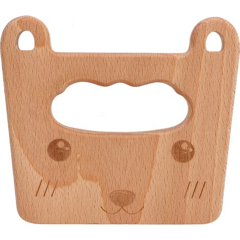 Lot de couteaux en bois pour enfants, jouet sûr de découpe de fruits et légumes, outil de cuisine Montessori pour tout-petits, type chat (1/5)