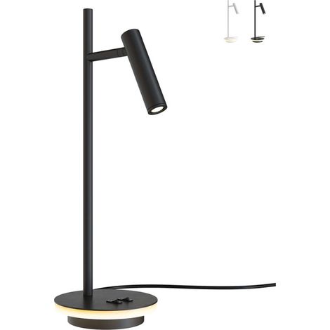 Lampada Da Tavolo Moderno Estudo Metallo Nero 1 Luce Led 9W (1/3)