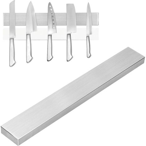 Porte-couteau magnétique 30 cm, bande magnétique pour couteaux en acier inoxydable, plaque aimantée murale, aucun perçage nécessaire, aimant super puissant, adapté à tous les couteaux