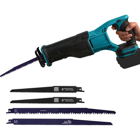 Akku Säbelsäge für Dewalt 18V, 3500RPM Akku Reciprosäge Variable Geschwindigkeit mit 4 Sägeblätter zum Schneiden von Holz Metall Kunststoff (ohne Akku) (Gelb, für Dewalt) (1/5)