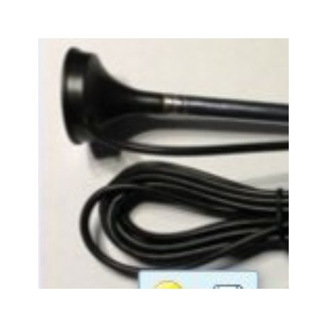FM telescopic suction cup antenna, SMA male connector with pin, 1.5m cable, 7155-7 sections, internal thread, unfolds to 96cm. (1/2)