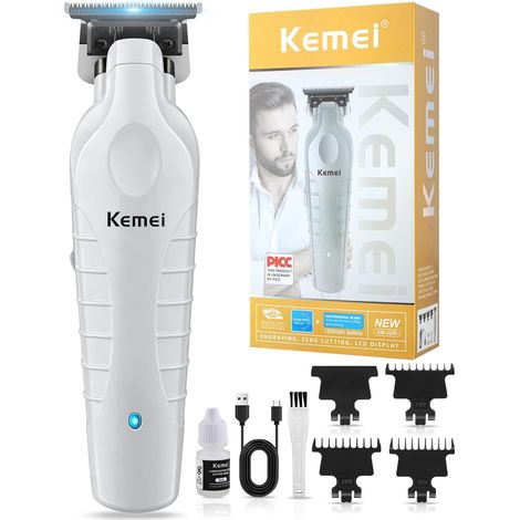 2299 Cordless Hair Clipper Men Electric Male Beard Trimmer T Blade Zero Gap For Men (1/5)