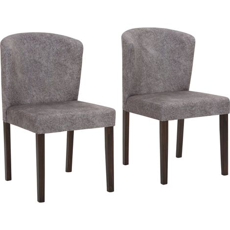 Hamilton-Set de chaises de salle à manger de 2 en PU Vintage Cappucino (1/5)